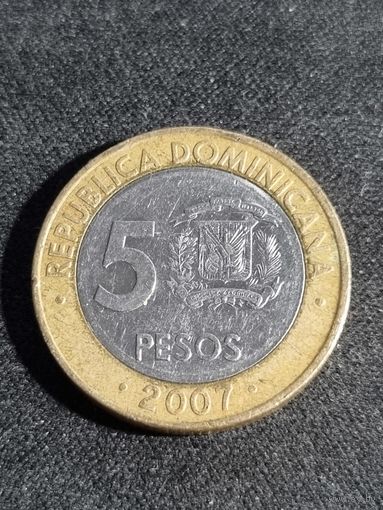 Доминиканская Республика 5 песо 2007
