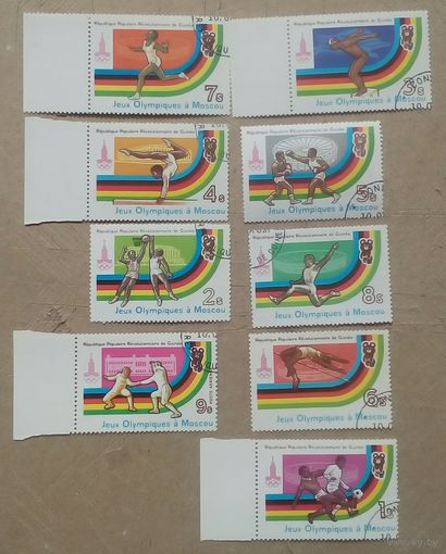 Марки Гвинея Москва олимпиада 1980