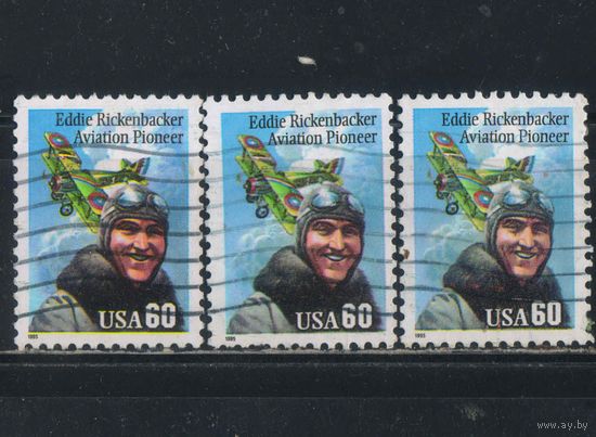 США 1995 Пионеры авиации Ассы I мировой войны  Э.Рикенбекер Спад ХIII #2642