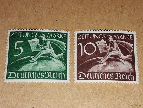 Германия Рейх 1939 Стандарт Газетные марки Почтальон Полная серия 2 чистые марки