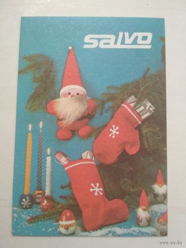 Карманный календарик . SALVO . 1988 год