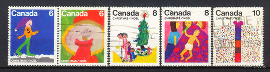 1975 Канада. Рождество. Детские рисунки