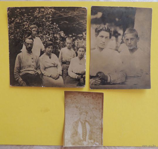 Фото "Дворянская семья Сеницких", 3 шт., до 1917 г.