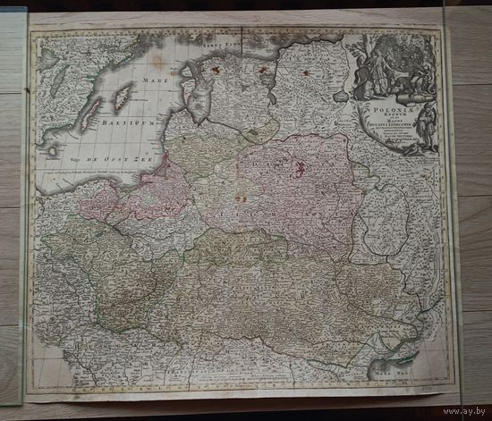 ВКЛ  Карта Польша И ВКЛ, 1740. МАТТЕУС ЗЮТТЕР