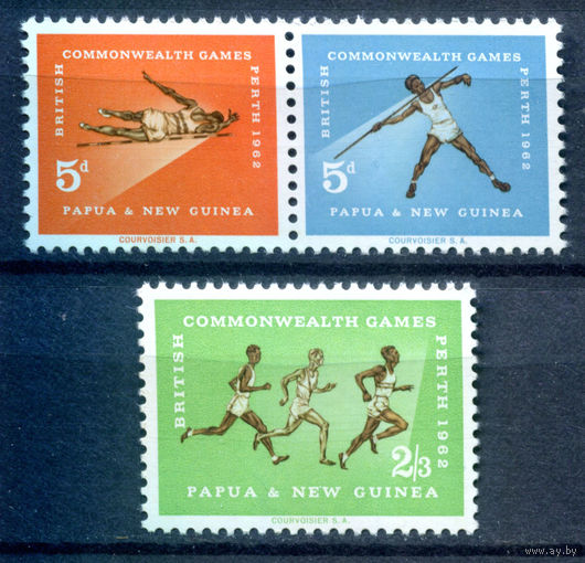 Папуа Новая Гвинея - 1962г. - Игры содружества - полная серия, MNH [Mi 46-48] - 3 марки