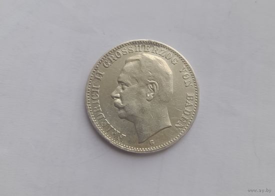 3 марки 1910 Баден