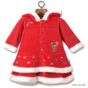 Платье велюровое Adams Baby 'Miss Santa' на малышку, р.56-62