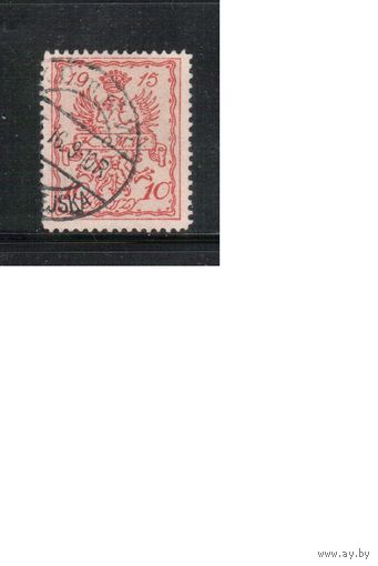 Польша-1915,(Мих.2) гаш. , Городская почта Варшавы, Герб