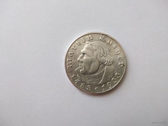 Германия 2 марки 1933 (450 лет со дня рождения Мартина Лютера)