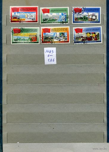 МОНГОЛИЯ, 1983,    решения партии в жизнь   6м  ( справочно приведены   номера и цены по Michel)