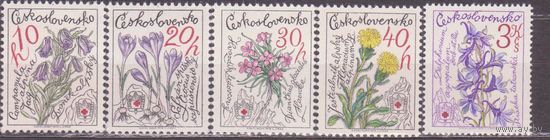 Чехословакия 1979 Флора Горные цветы Серия 5 марок **(ДЕК