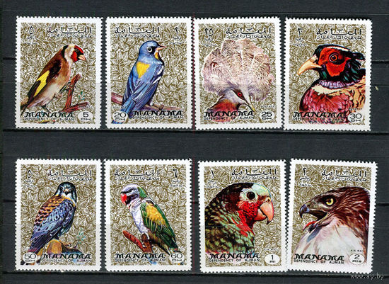 Манама - 1972 - Птицы - (незначительные пятна на клее у ном. 60) - [Mi. 1040-1047] - полная серия - 8 марок. MNH.  (Лот 96Dt)