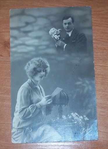 Старая фото-открытка 1928 год