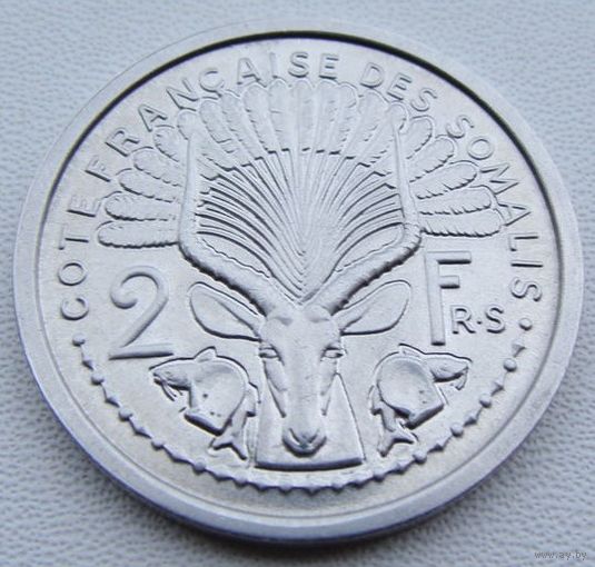 Сомали. "Французское" 2 франка 1959 год KM#9