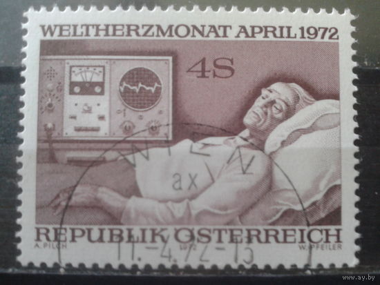 Австрия 1972 Месяц здорового сердца, пациент-сердечник