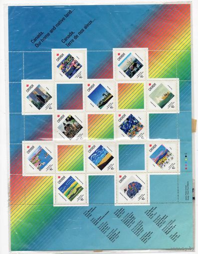 День Канады Канада 1992 год блок из 12 чистых марок (М)