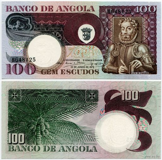 Ангола. 100 эскудо (образца 1973 года, P106, UNC)