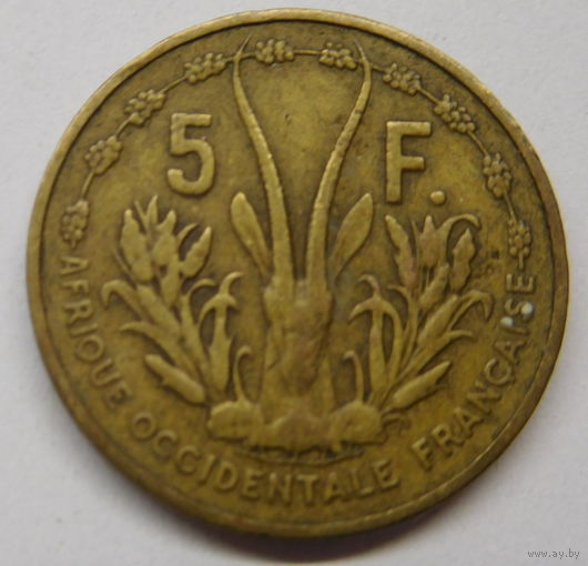 Французская Западная Африка 5 франков 1956 г