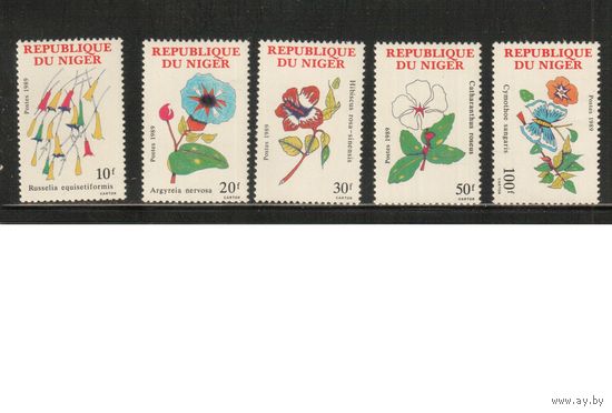 Нигер-1989 (Мих.1080-1084) ** , Флора, Цветы (полная серия)