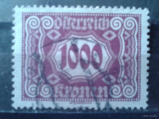 Австрия 1923 Доплатная марка 1000 крон