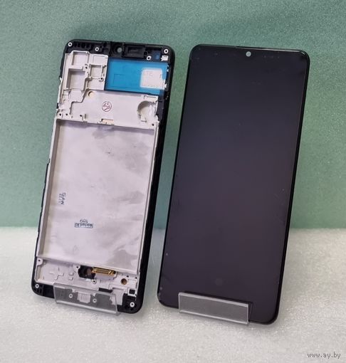Дисплей с тачскрином Samsung A32 OLED в рамке черный полный экран