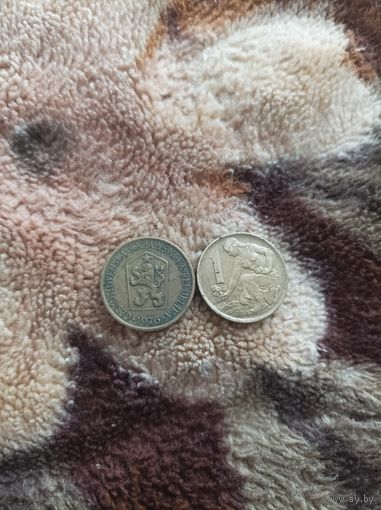 Две монеты Чехословакии