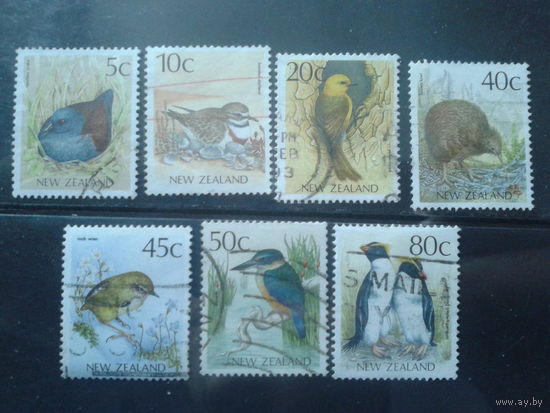 Новая Зеландия 1988-91 Птицы 7 марок