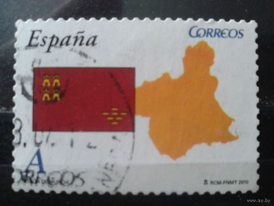 Испания 2010 Флаг и карта Мурсии