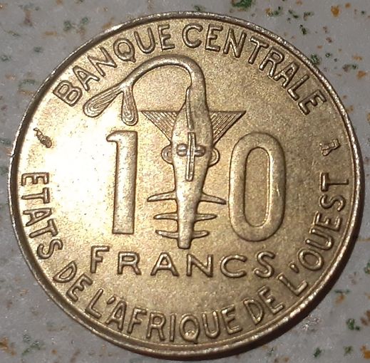 Западная Африка (BCEAO) 10 франков, 1995 (3-11-157(в))