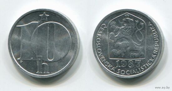 Чехословакия. 10 геллеров (1987, UNC)