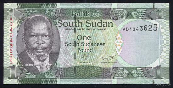SOUTH SUDAN/Южный Судан_1 Pound_nd(2011)_Pick#5_UNC