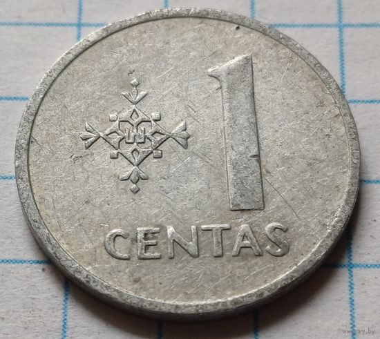 Литва 1 цент, 1991     ( 2-3-3 )