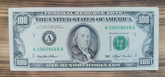 США, 100 долларов, 1993г. VF, ОБМЕН (в описании)