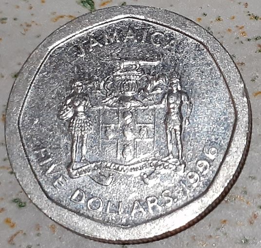 Ямайка 5 долларов, 1996 (2-14-208)