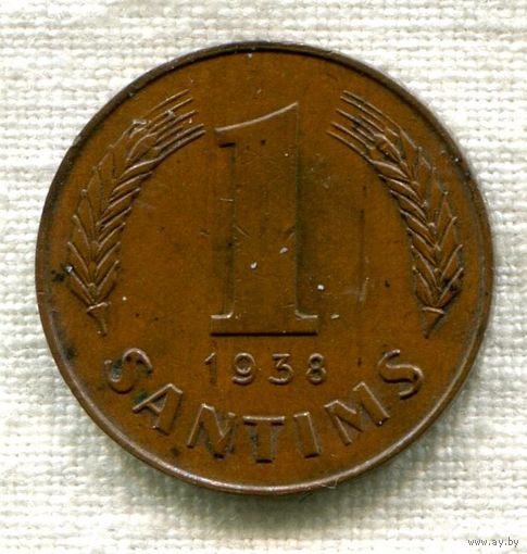 Латвия 1 сантим 1938 г.