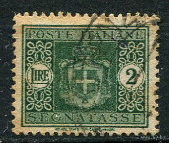 Королевство Италия - 1945/1946 - Доплатная марка - Герб - 2L - [Mi.70p] - 1 марка. Гашеная.  (Лот 93AH)