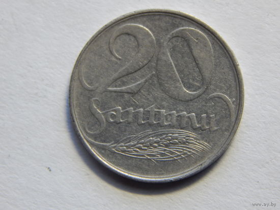 Латвия 20 сантимов 1922г