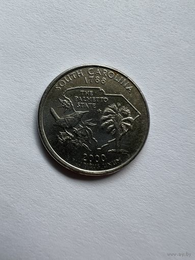 25 центов США (квотер) 2000г. P. Южная Каролина