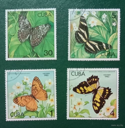 Куба 1982 Бабочки