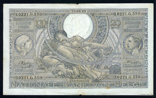 Бельгия 100 франков 1943 год.