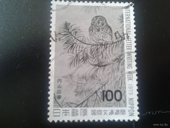Япония 1979 неделя письма, сова, живопись полная