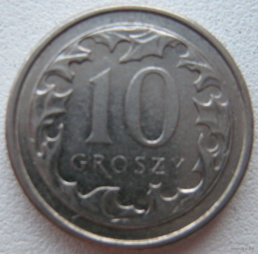 Польша 10 грошей 2012 г.