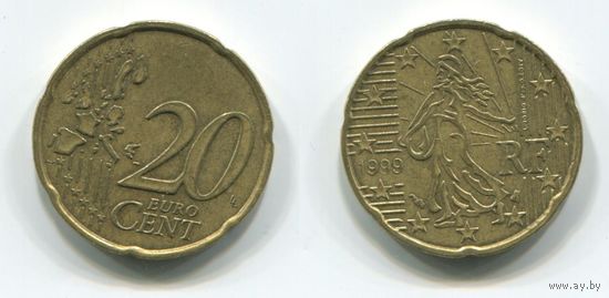 Франция. 20 евроцентов (1999)