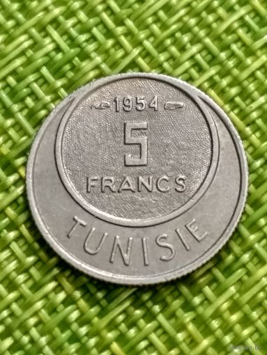 Тунис 5 франков 1954 г