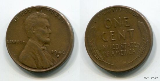 США. 1 цент (1946, буква D)