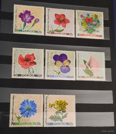 Польша - 1967 год  Цветы  8 марок.