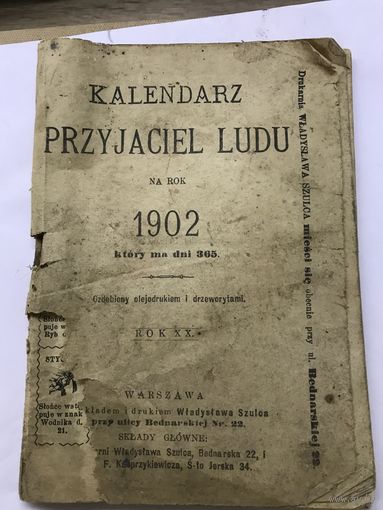 Календарь Kalendarz na rok 1902r.