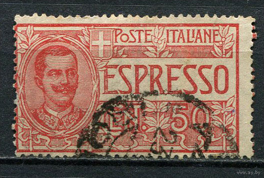 Королевство Италия - 1920 - Марка экспресс-почты - [Mi. 132] - полная серия - 1 марка. Гашеная.  (Лот 52EL)-T2P18