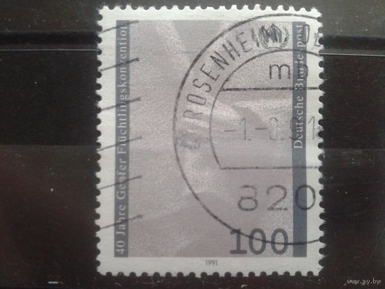 Германия 1991 эмблема организации, руки Михель-0,6 евро гаш.
