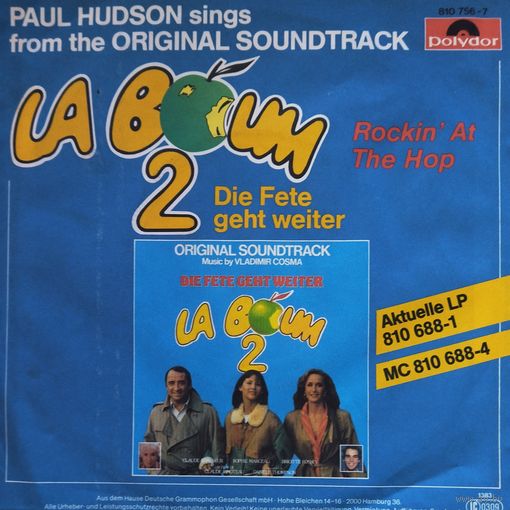 La Boom 2. 1982 Polydor, LP, EX, Germany, Mini-Single 7'